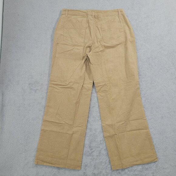 NEW Weatherproof Vintage Corduroy Womens 14 Tan Wide-Leg Pants// 26PT - Picture 3 of 10